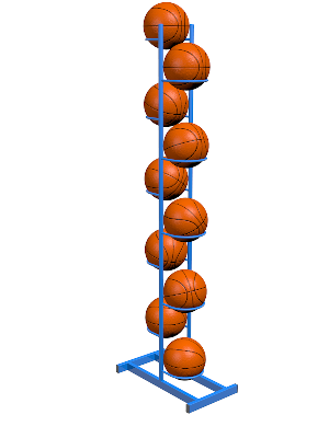Стеллаж стойка для хранения баскетбольных мячей